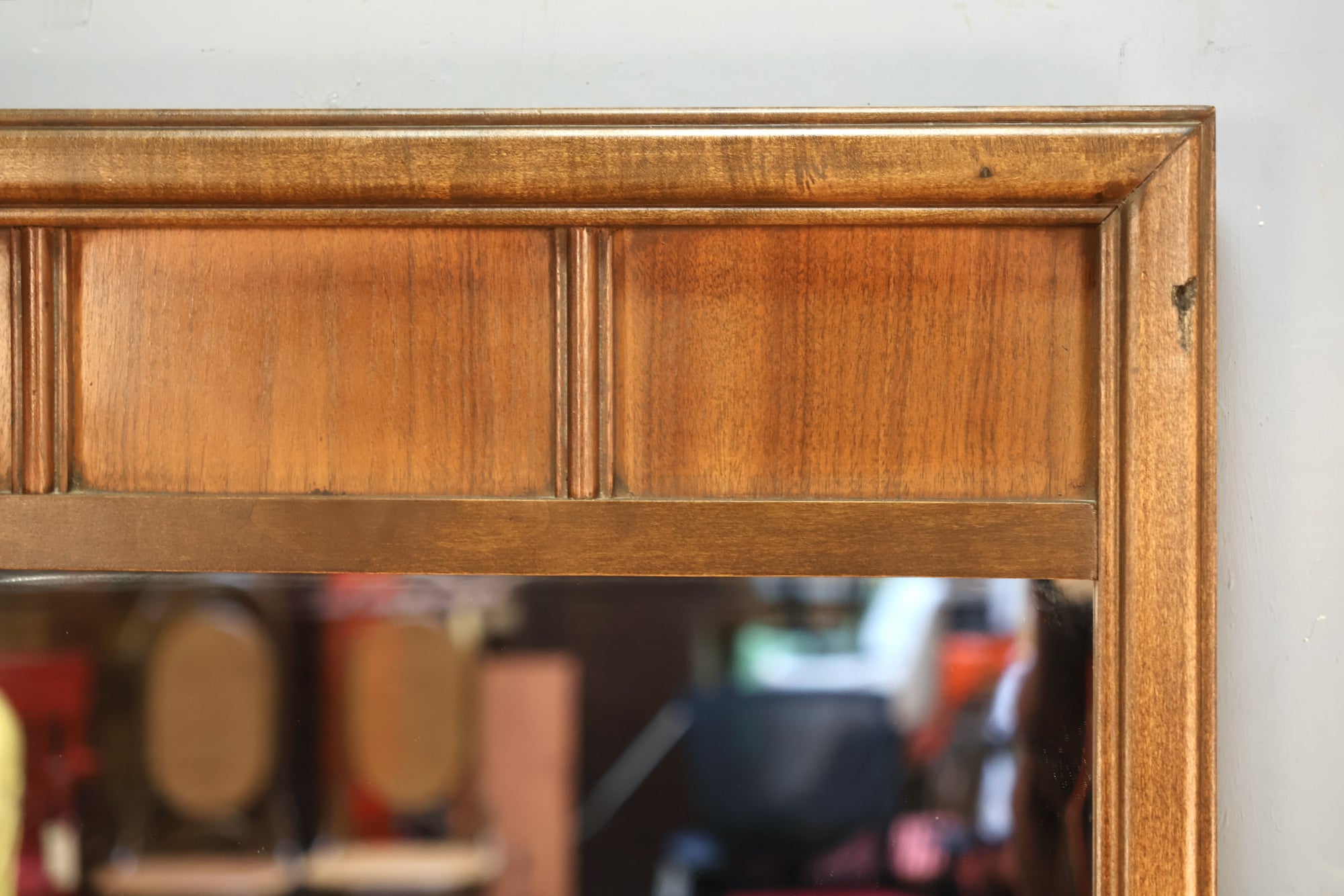 Mid Century Walnut Panel Mirror – Furnish Green