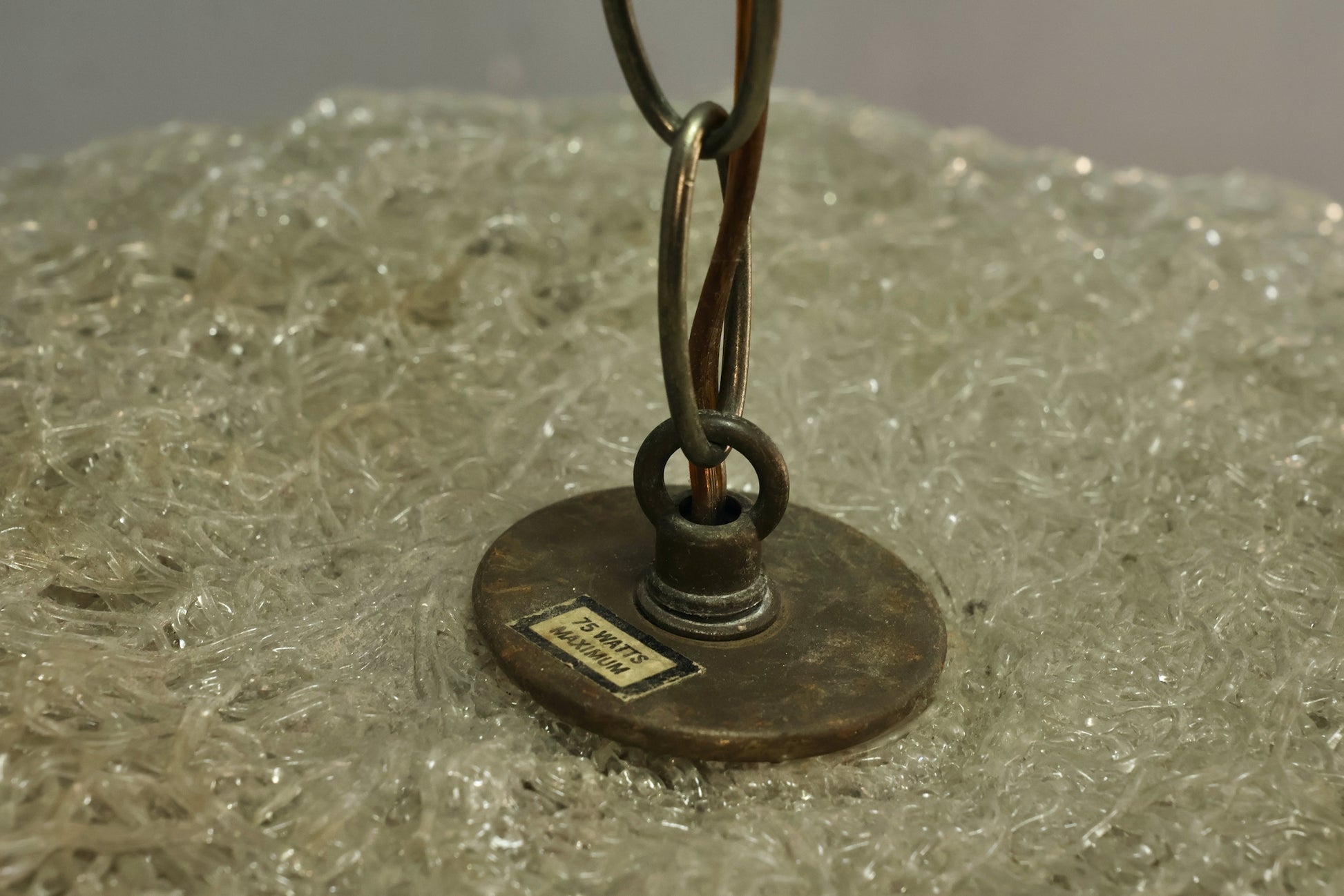 Spaghetti Basil & White Saucer Swag Lamp