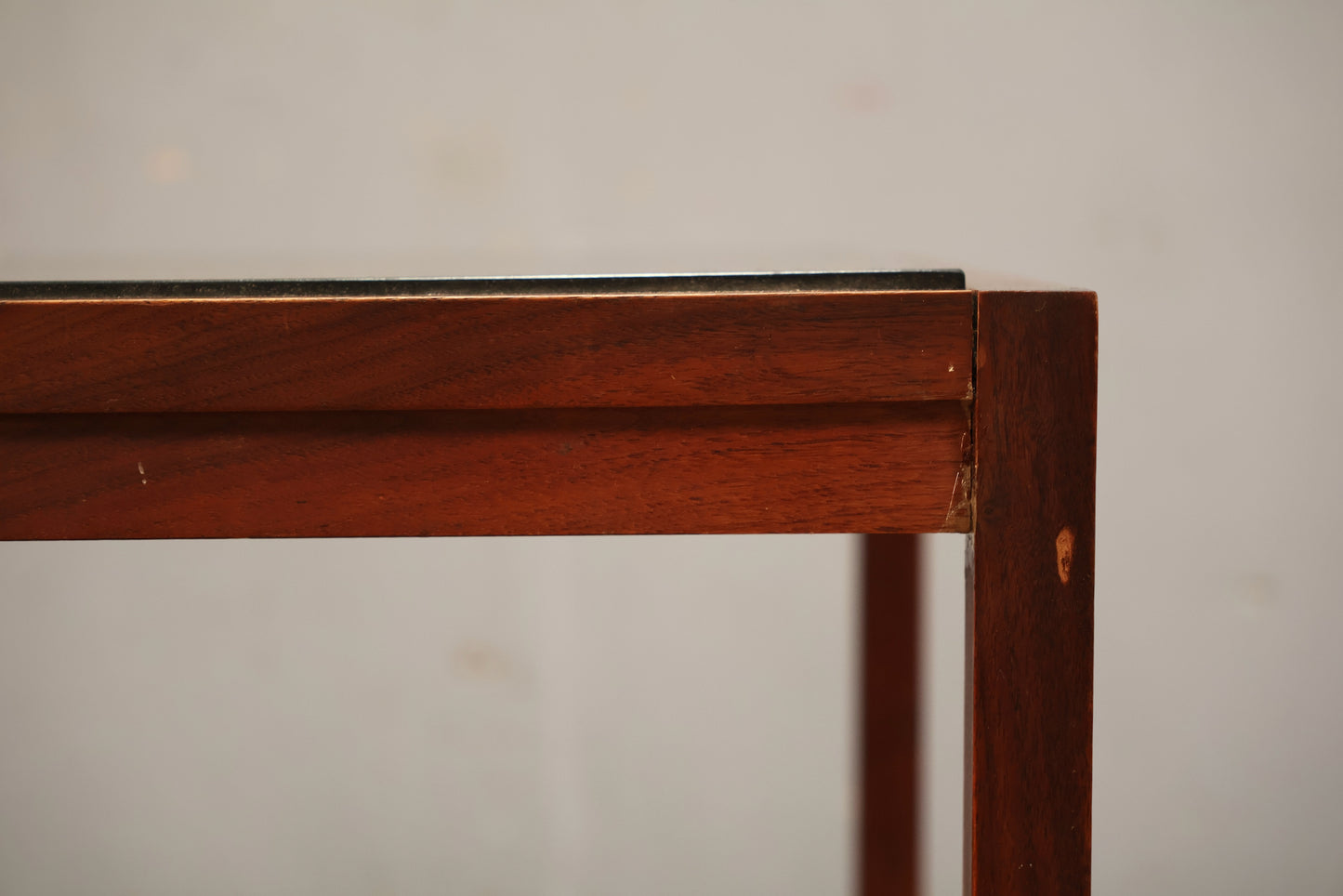 Simple Rosewood & Slate End Table - ONLINE ONLY