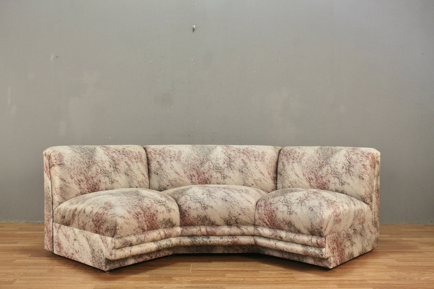 1980s Metallic Splatter Curved Sofa