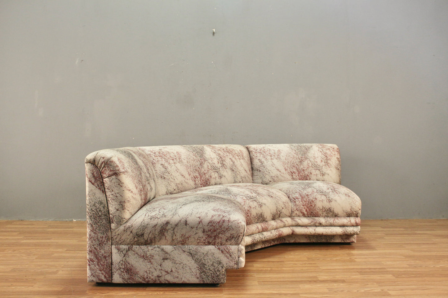 1980s Metallic Splatter Curved Sofa