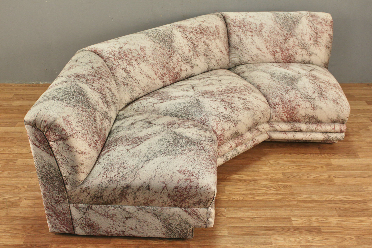 1980s Metallic Splatter Curved Sofa