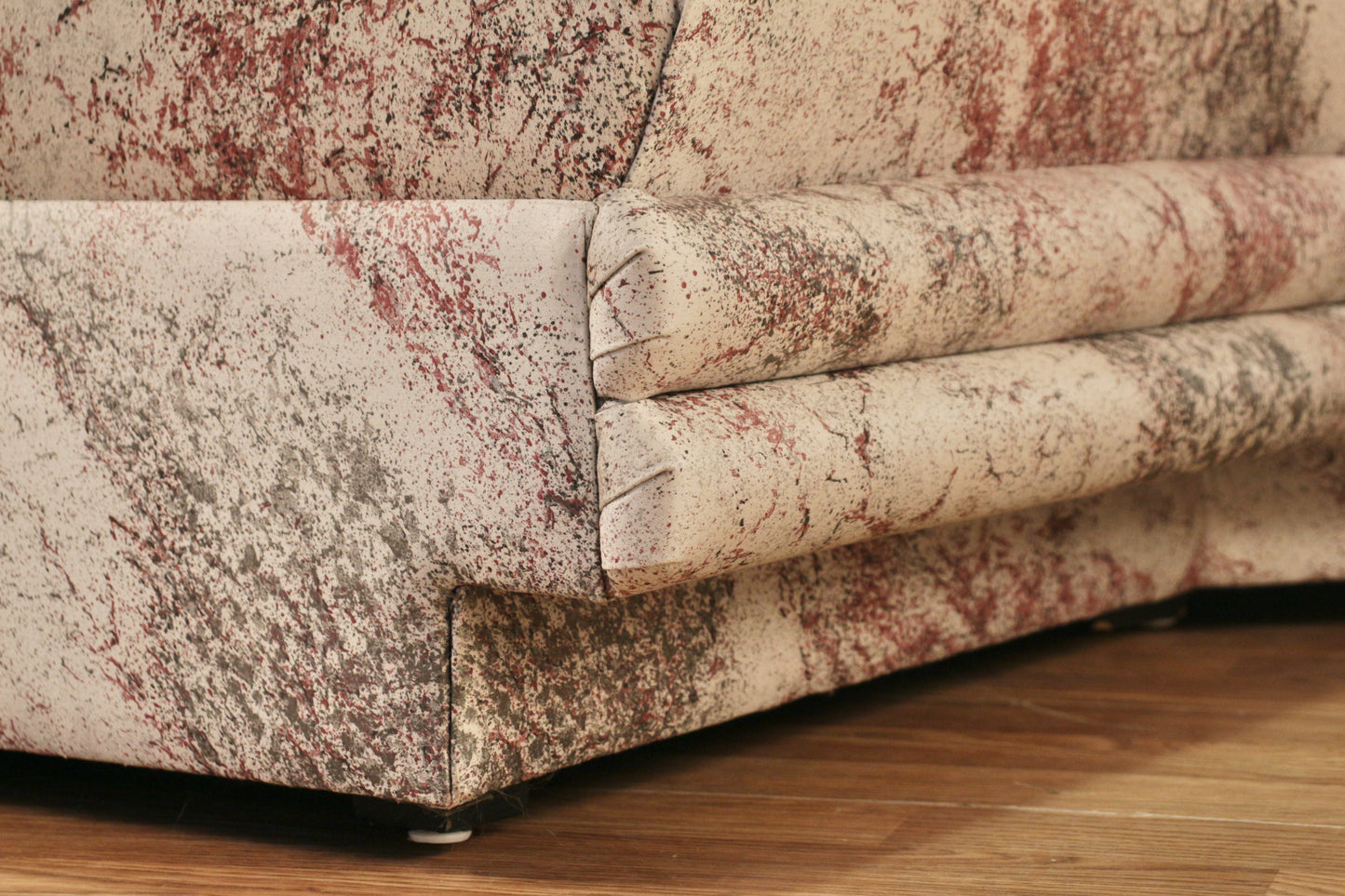 1980s Metallic Splatter Curved Sofa