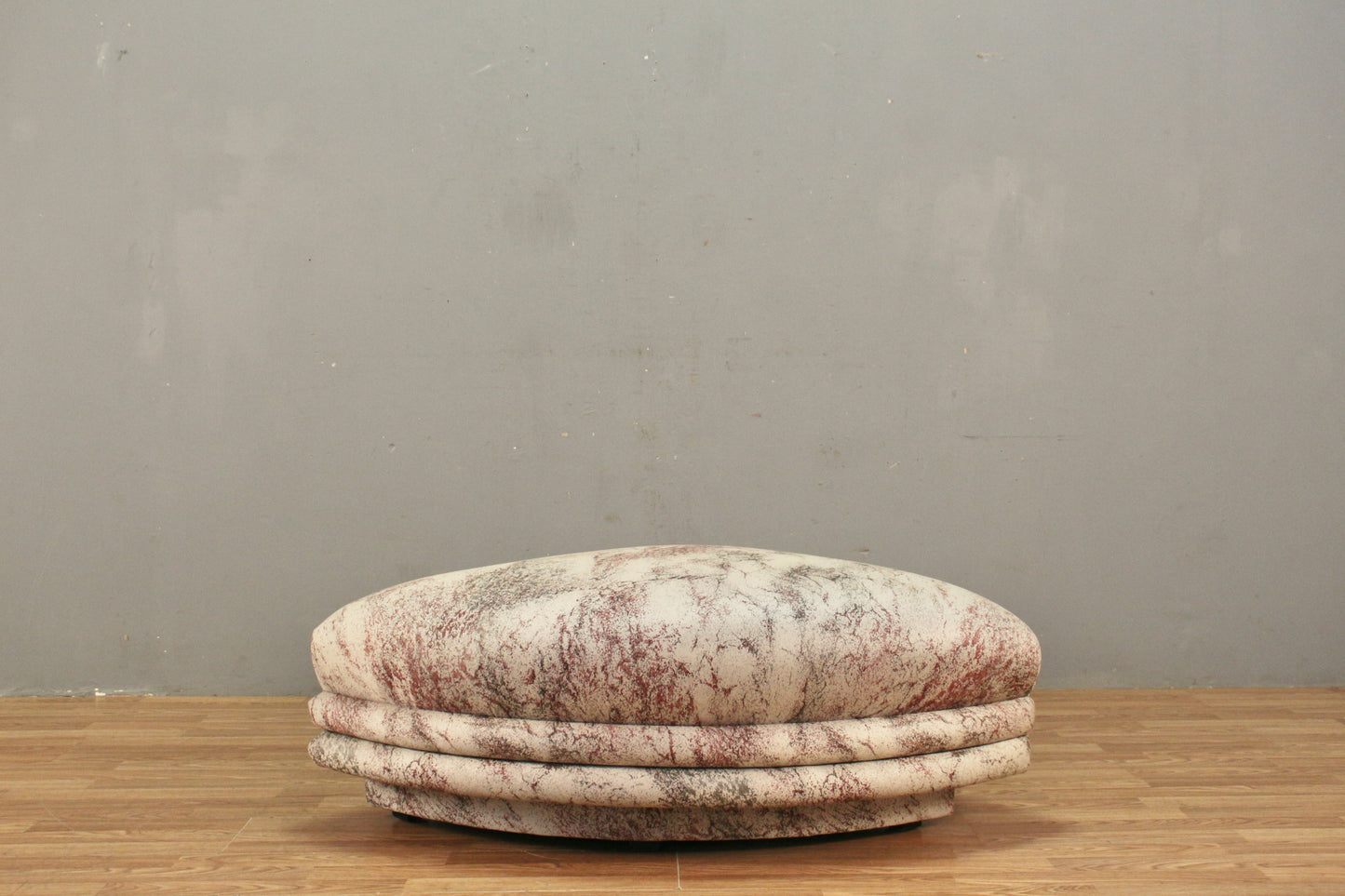 1980s Metallic Splatter Curved Ottoman - ONLINE ONLY