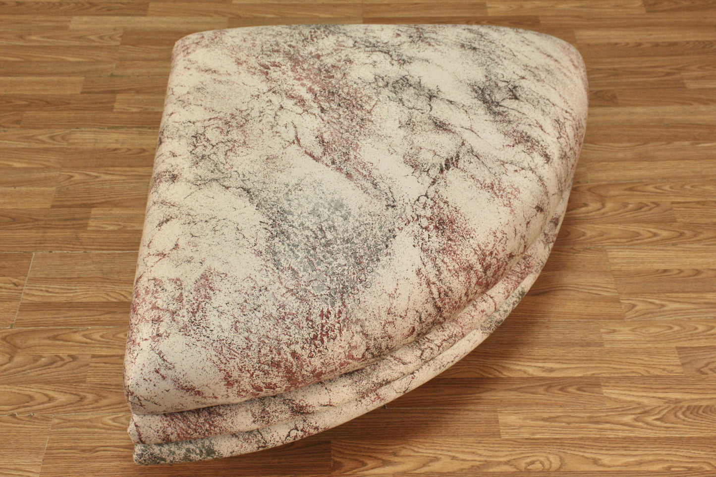 1980s Metallic Splatter Curved Ottoman - ONLINE ONLY