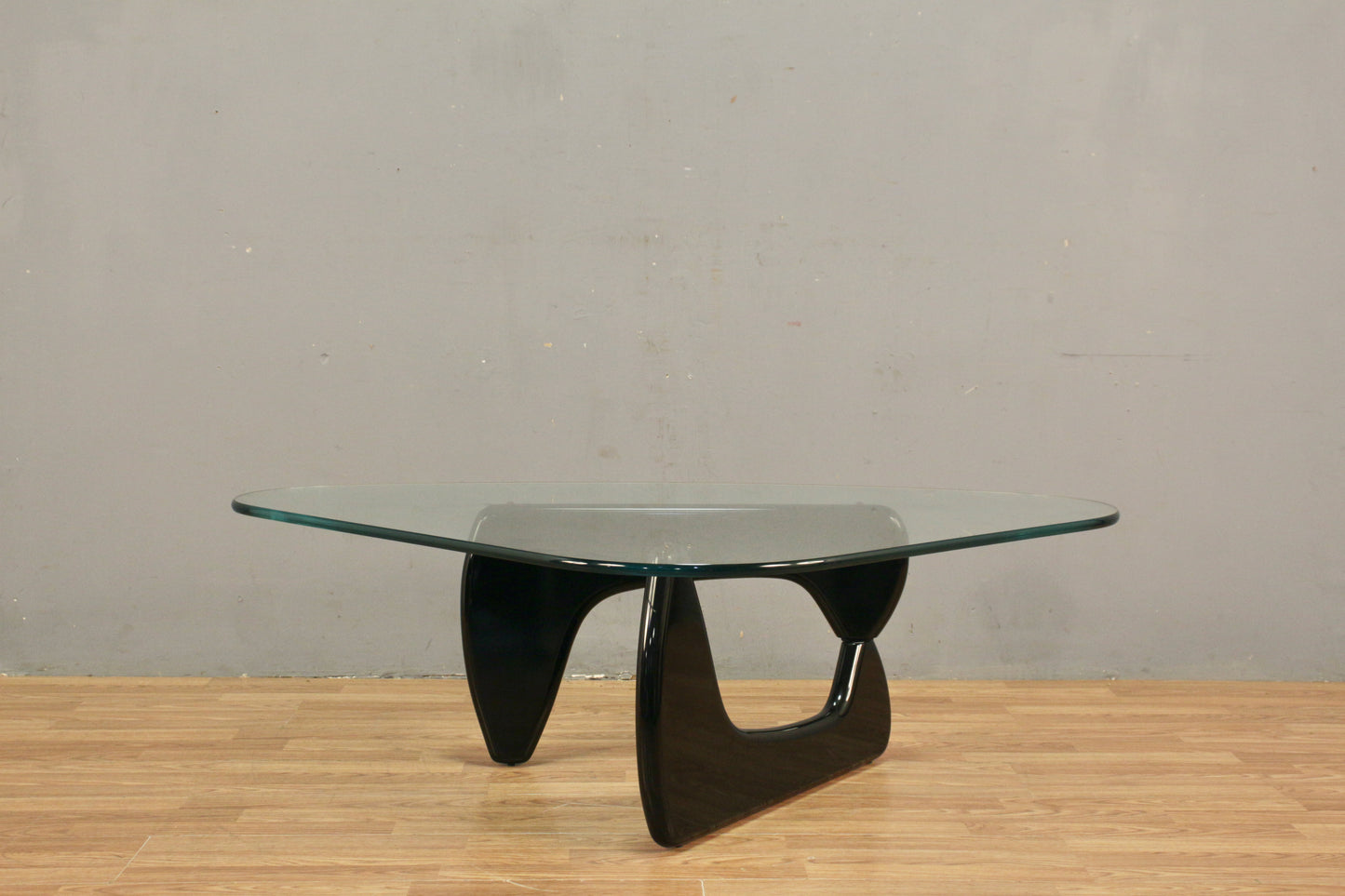 Noguchi-Style Black & Glass Coffee Table - ONLINE ONLY