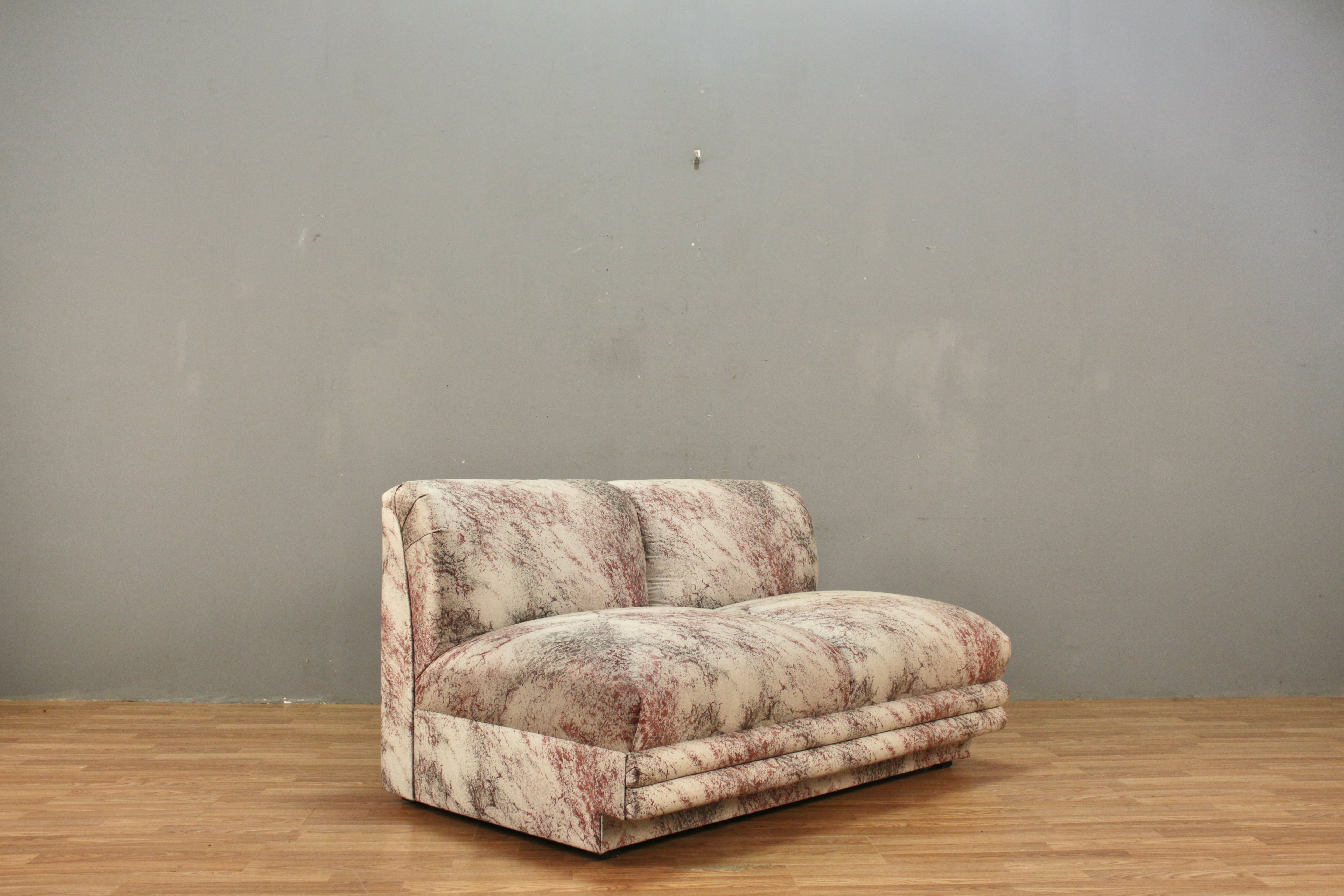 1980s Metallic Splatter Loveseat - ONLINE ONLY – Furnish Green
