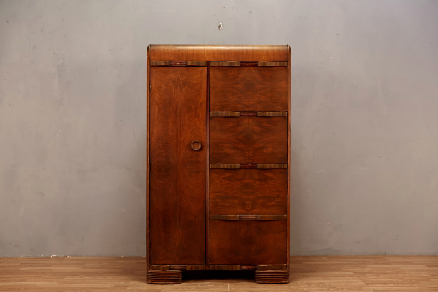 Art Deco 4-Drawer Wardrobe