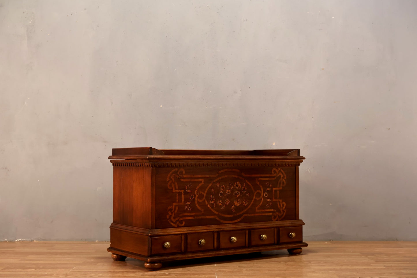 Faux-Marquetry Cedar Chest
