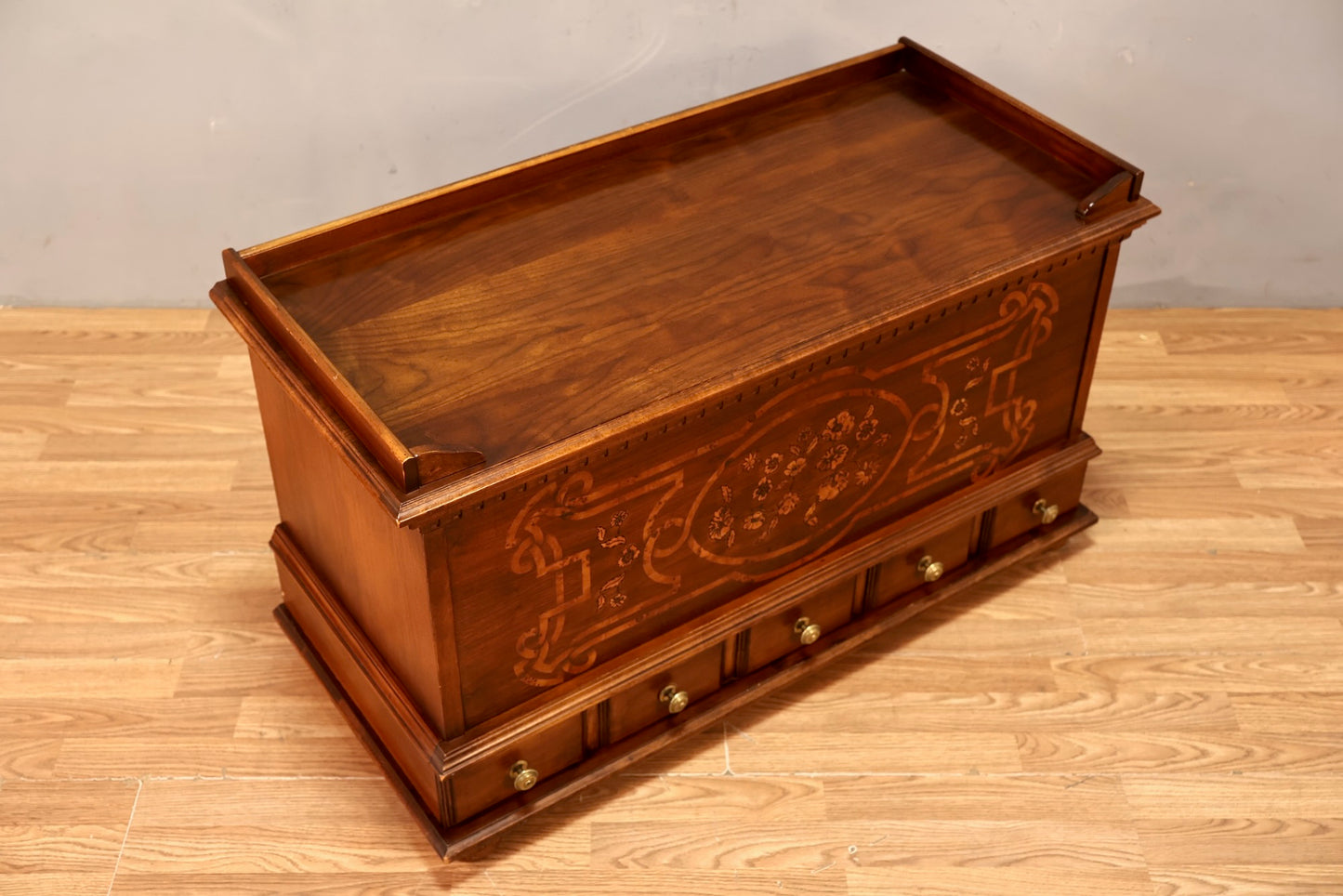 Faux-Marquetry Cedar Chest