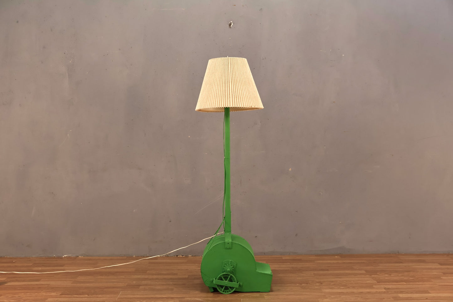 Reclaimed Industrial Kelly Green Floor Lamp