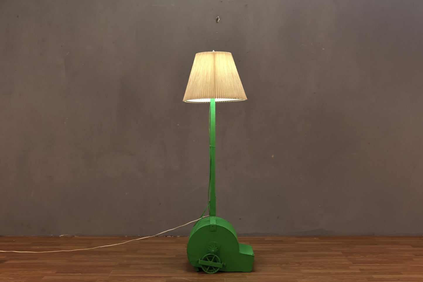 Reclaimed Industrial Kelly Green Floor Lamp