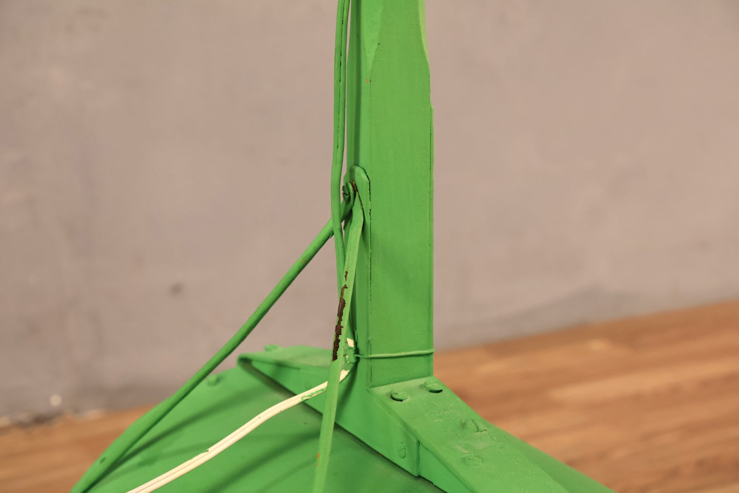 Reclaimed Industrial Kelly Green Floor Lamp