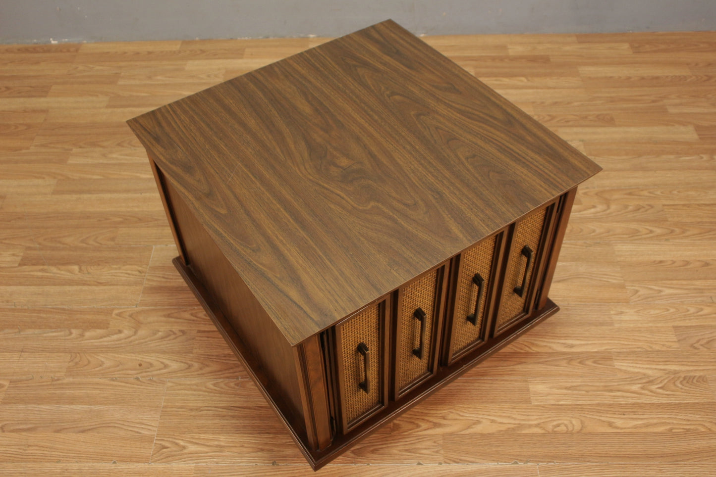 Walnut & Laminate 2-Door End Table