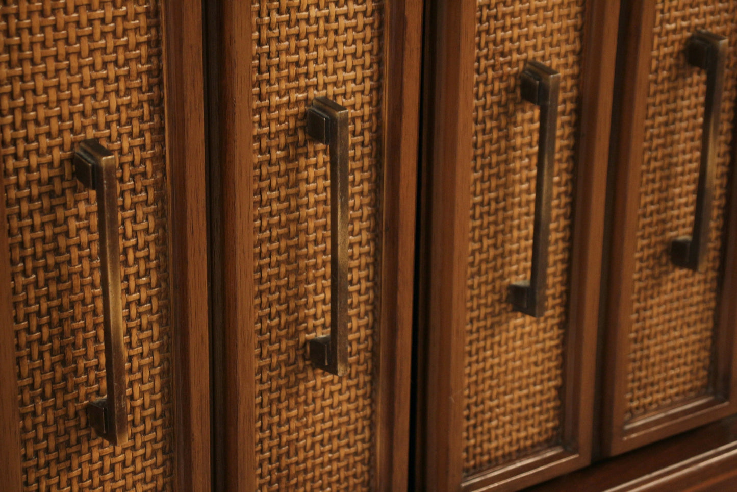 Walnut & Laminate 2-Door End Table