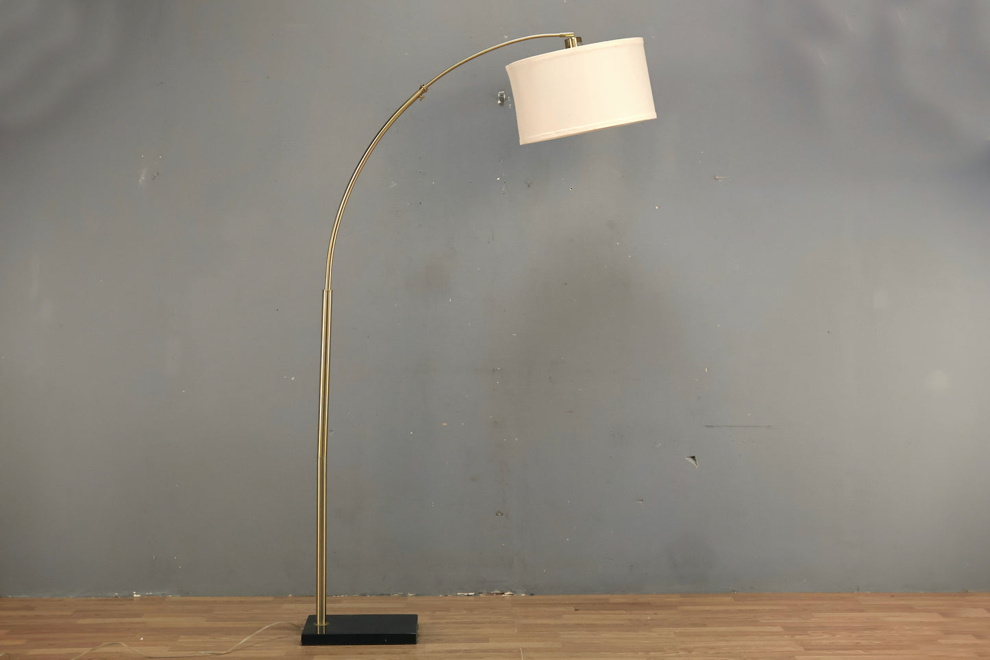 Contemporary Marble & Brass Arc Lamp