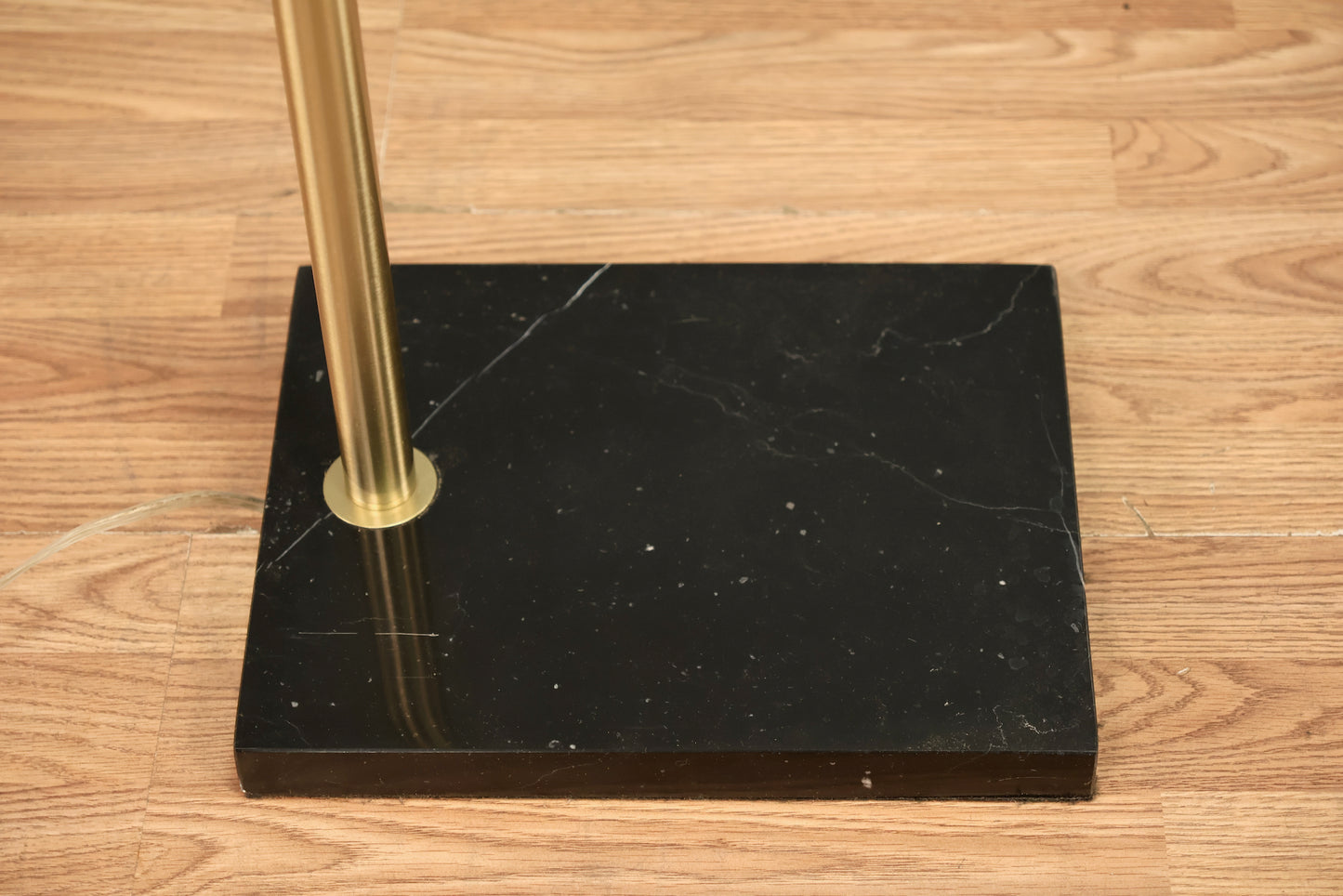 Contemporary Marble & Brass Arc Lamp