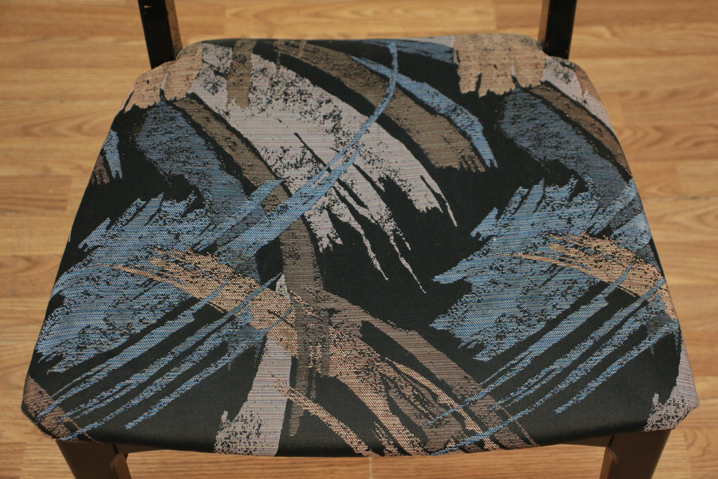 Mid Century Black & Brushstroke Side Chair