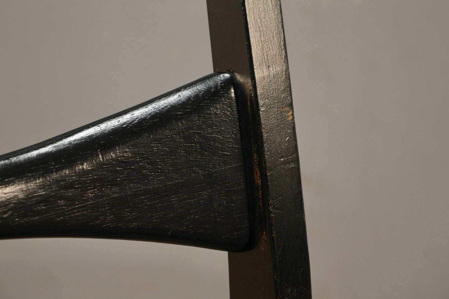 Mid Century Black & Brushstroke Side Chair