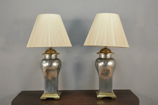 Silver & Brass Table Lamp
