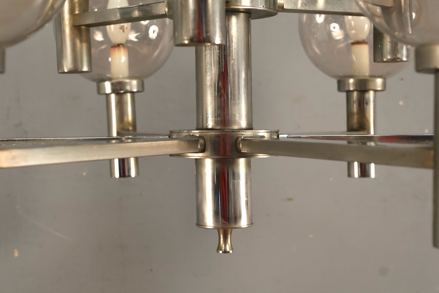 Mod Chrome & Glass Globes Chandelier - ONLINE ONLY