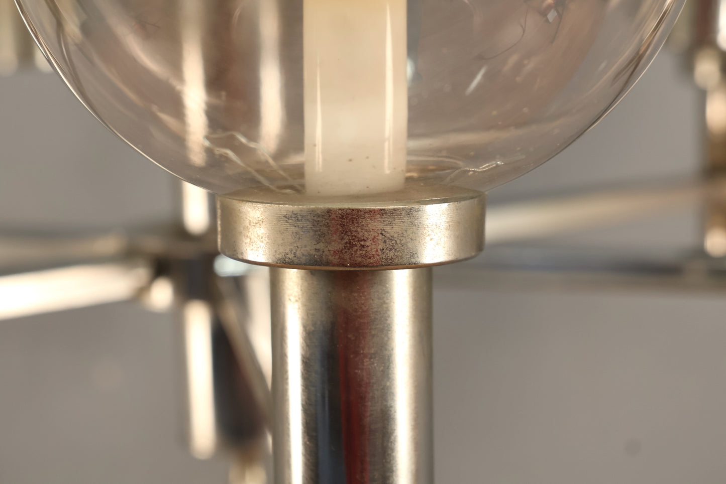 Mod Chrome & Glass Globes Chandelier - ONLINE ONLY