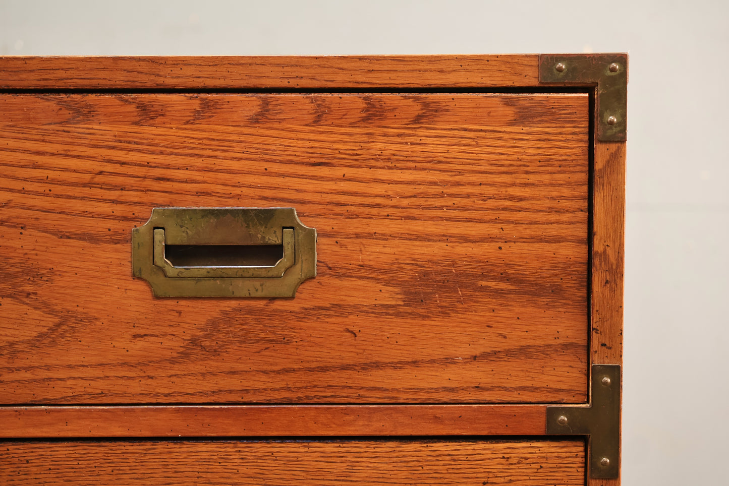 Bernhardt Oak Campaign 7-Drawer Dresser