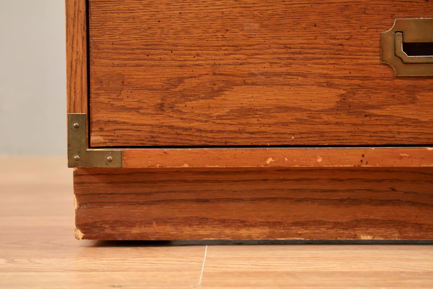 Bernhardt Oak Campaign 7-Drawer Dresser