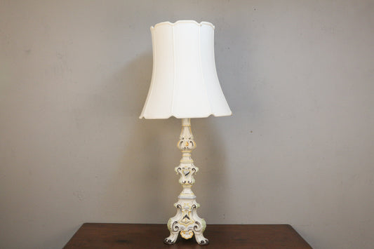 Tall Italian Baroque Ceramic Table Lamp