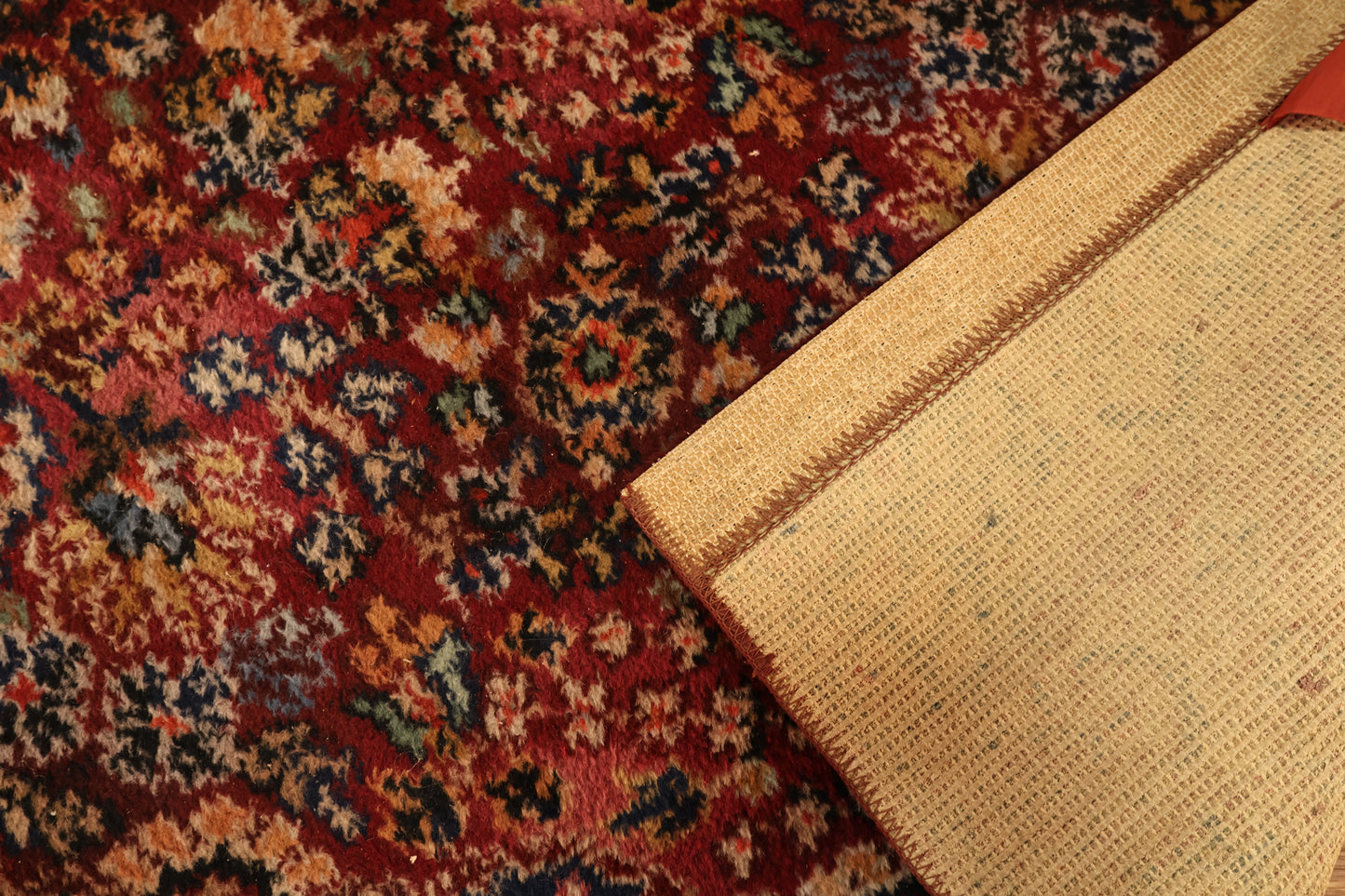 1950s Magee Mulberry Wool Rug - ONLINE ONLY