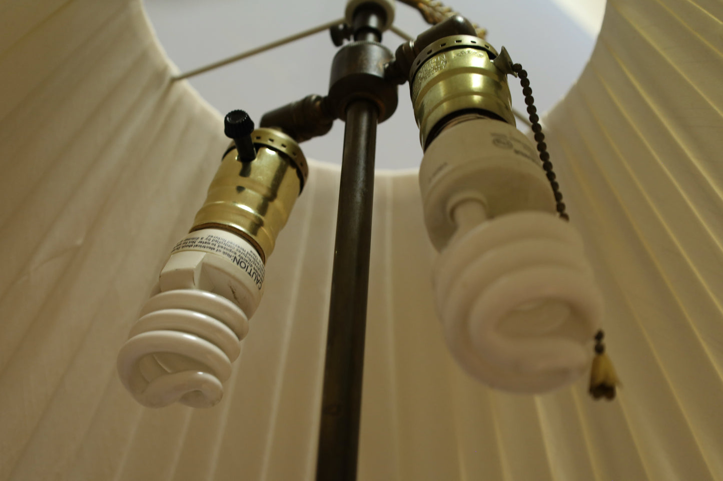 Brass & Milk Glass Table Lamp