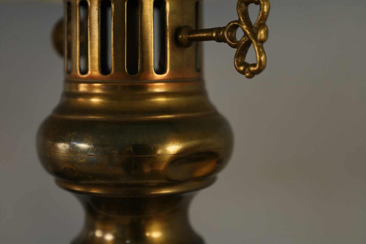 Brass & Milk Glass Table Lamp