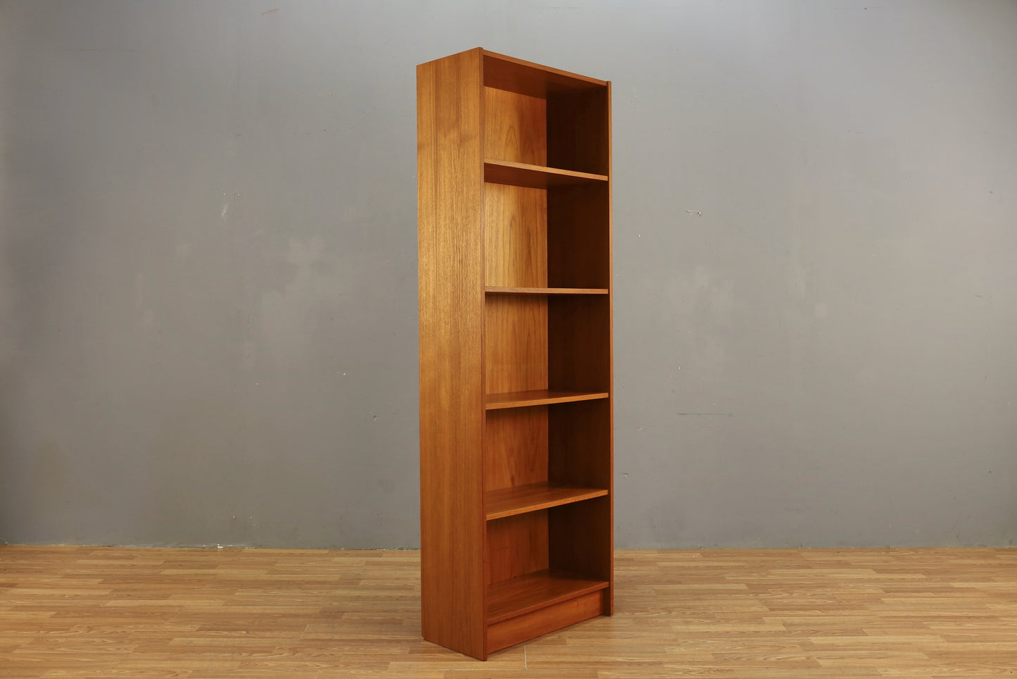 Danish Teak Slim 5-Tier Bookshelf