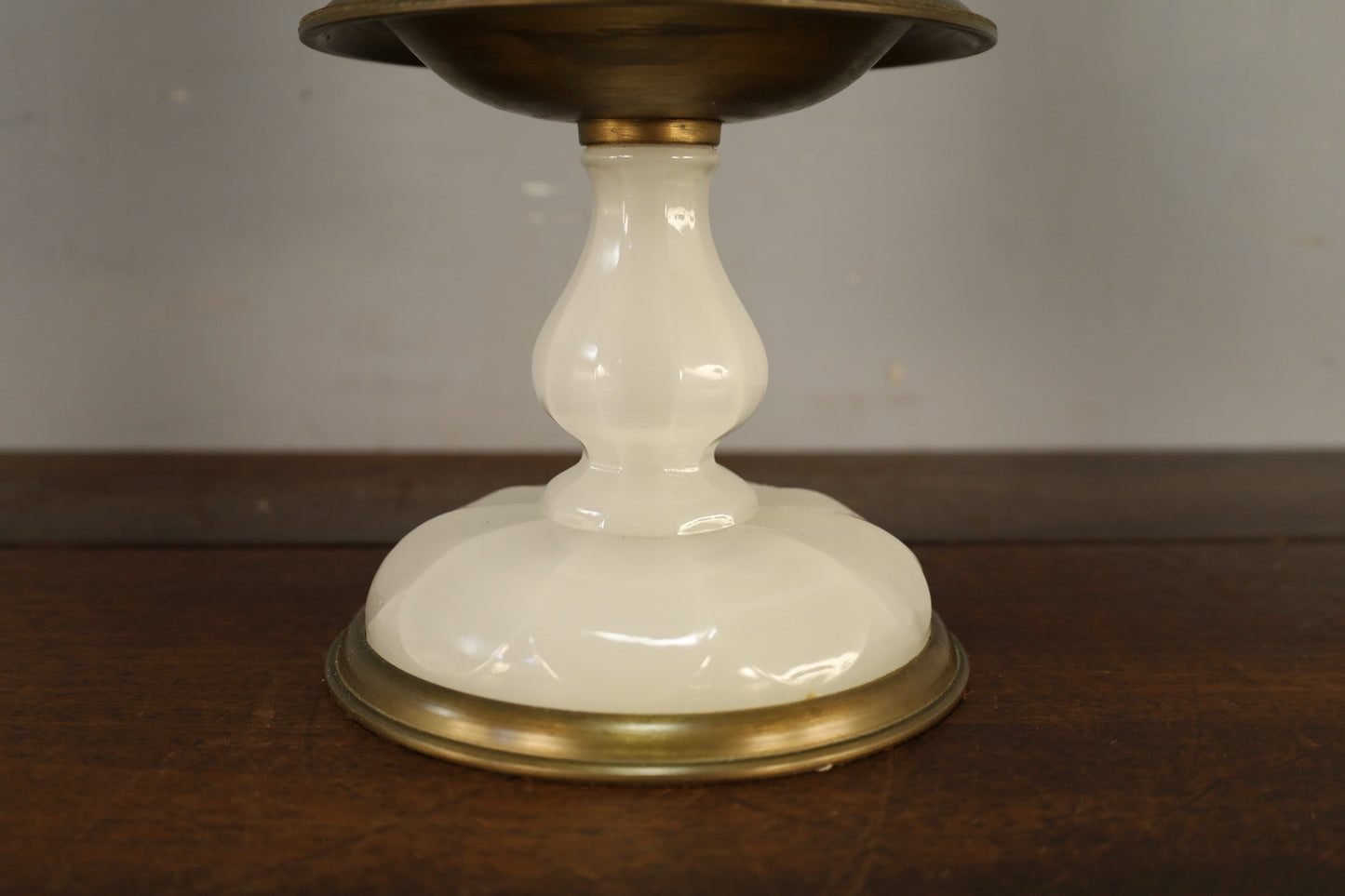 Brass & Milk Glass Table Lamp