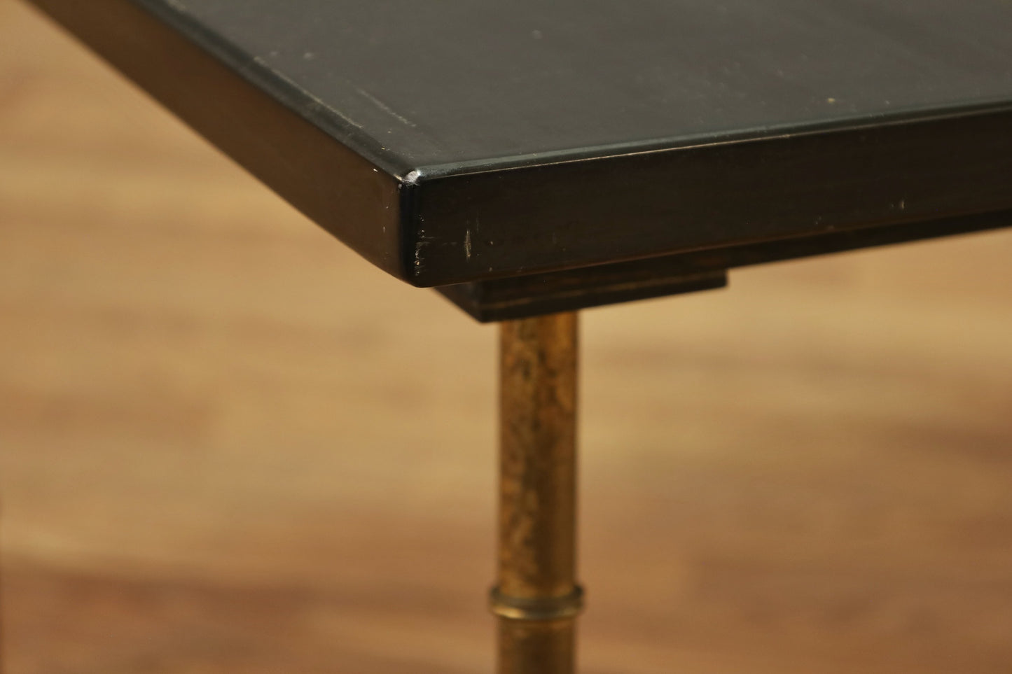 Slate & Brass Bamboo Coffee Table