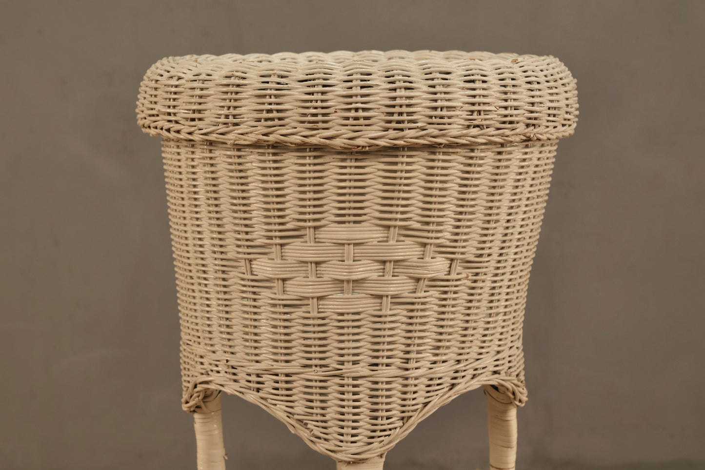 White Wicker Plant Stand