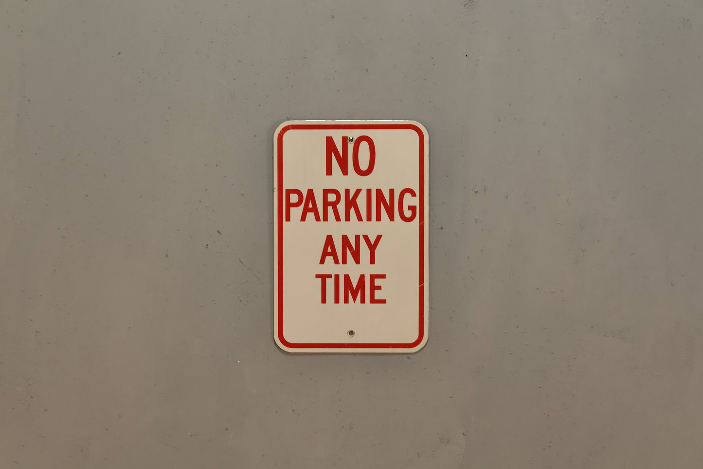 "No Parking Any Time" Road Sign