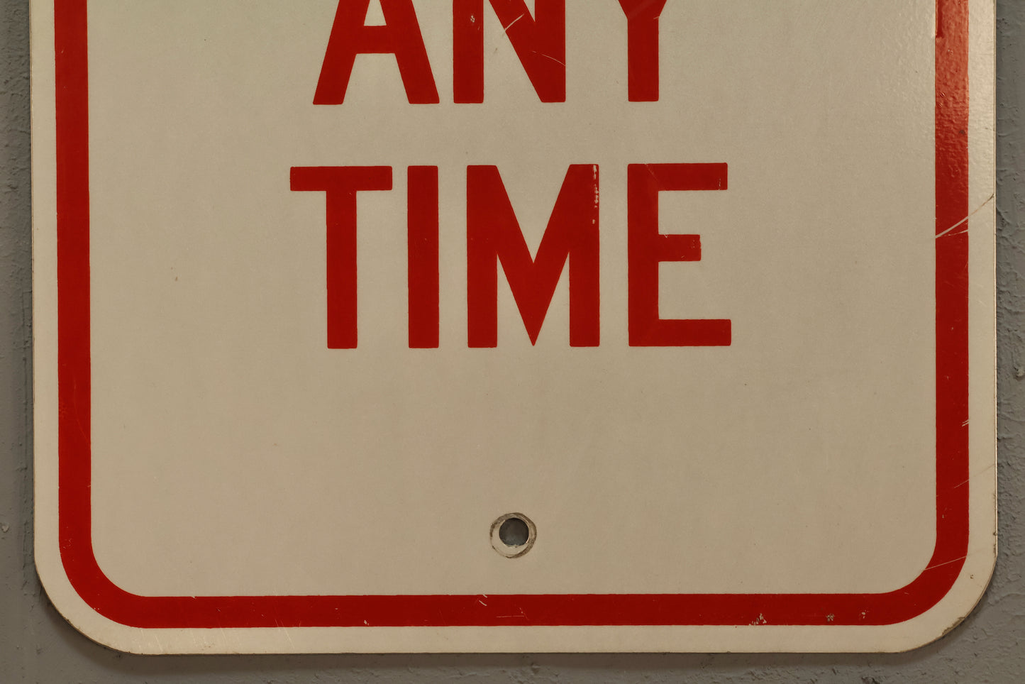 "No Parking Any Time" Road Sign