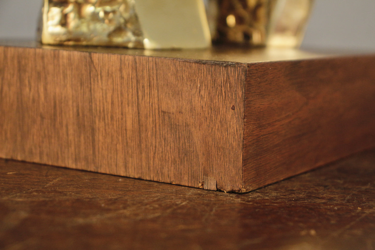 Richard Barr Brass & Walnut Table Lamp