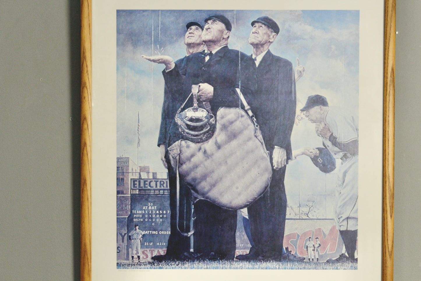 "Bottom of the Sixth" Norman Rockwell Poster