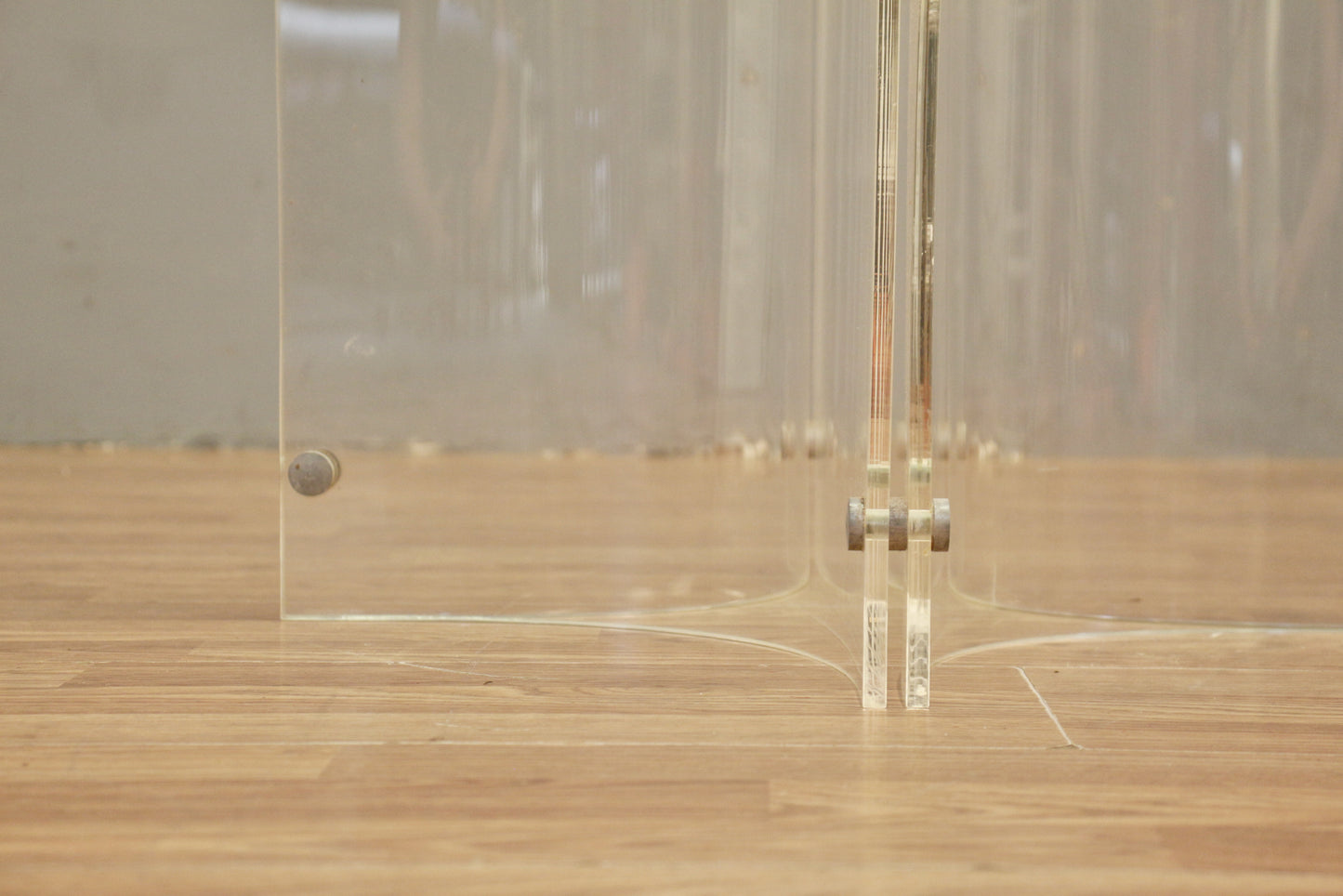 Round Glass & Lucite Dining Table - ONLINE ONLY