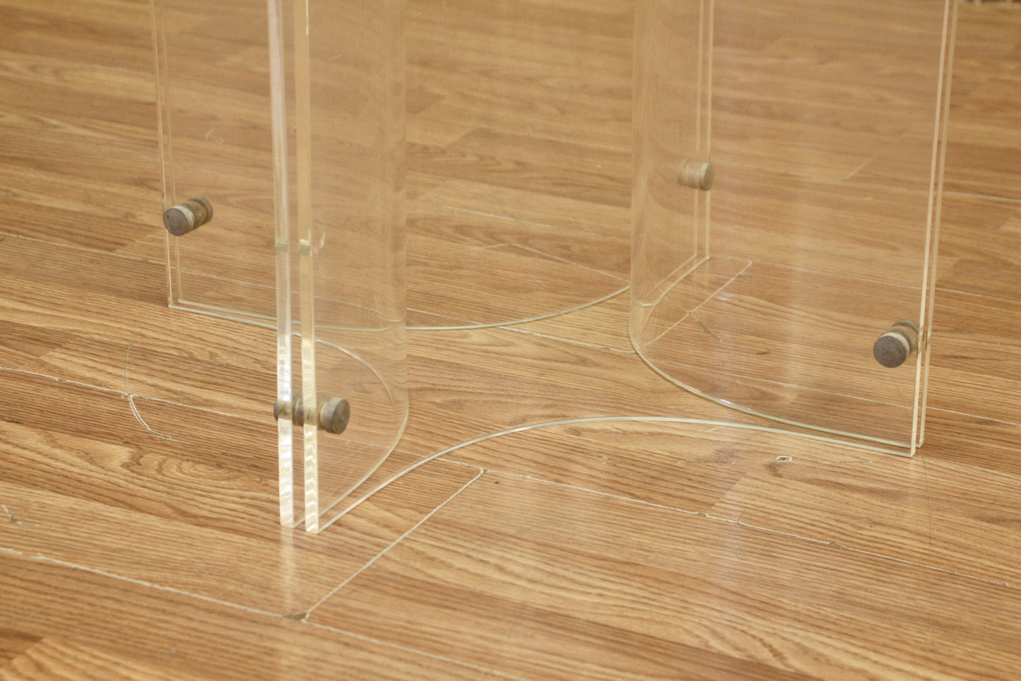 Round Glass & Lucite Dining Table - ONLINE ONLY