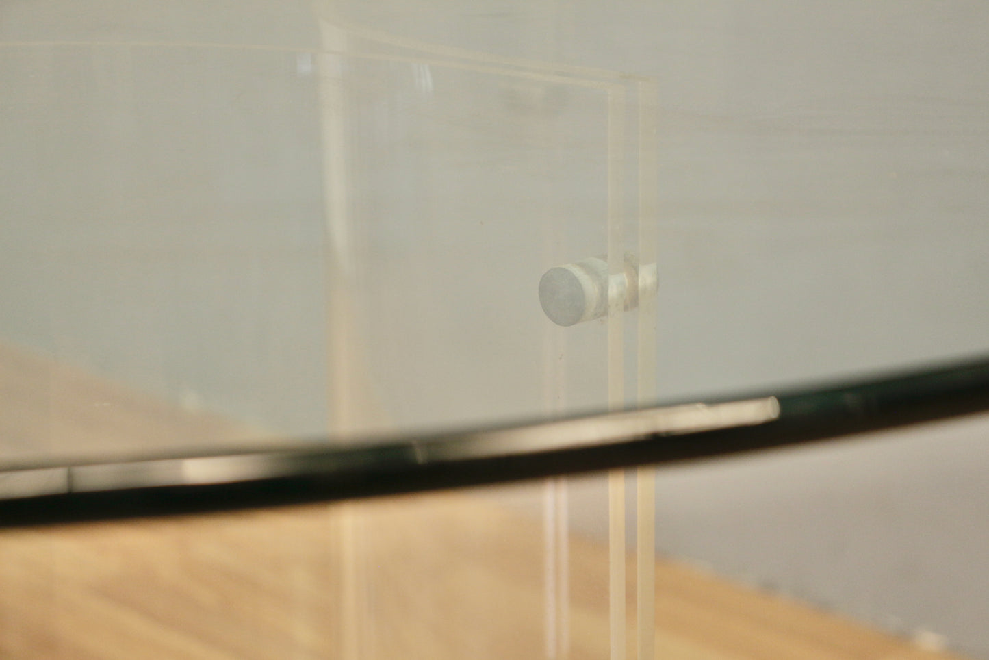 Round Glass & Lucite Dining Table - ONLINE ONLY