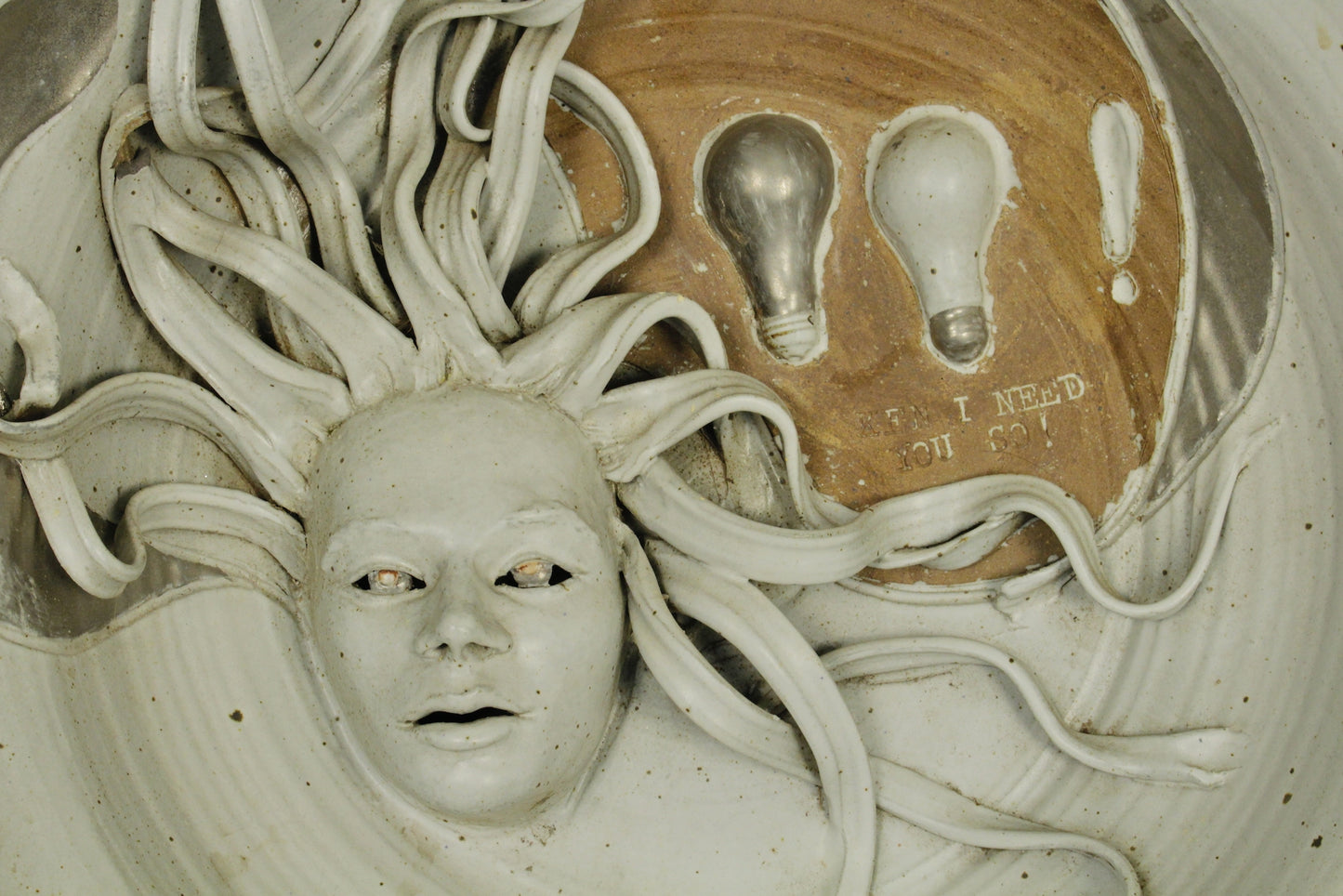 Large "Medusa Needs Ken" Ceramic Basin