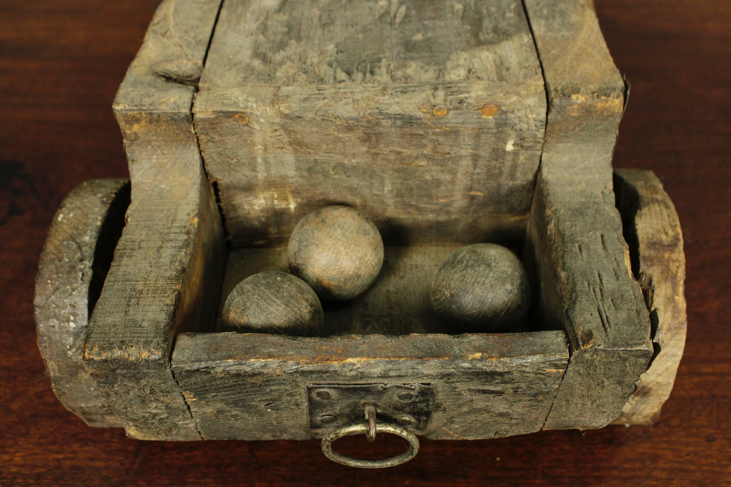 Antique Wooden Toy Cannon