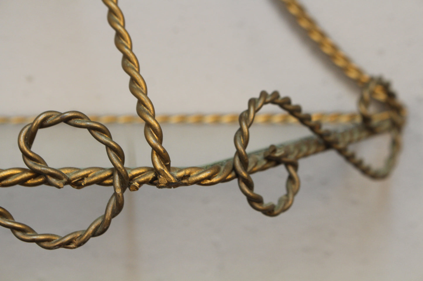 Curlicue Brass & Glass Wall Shelf