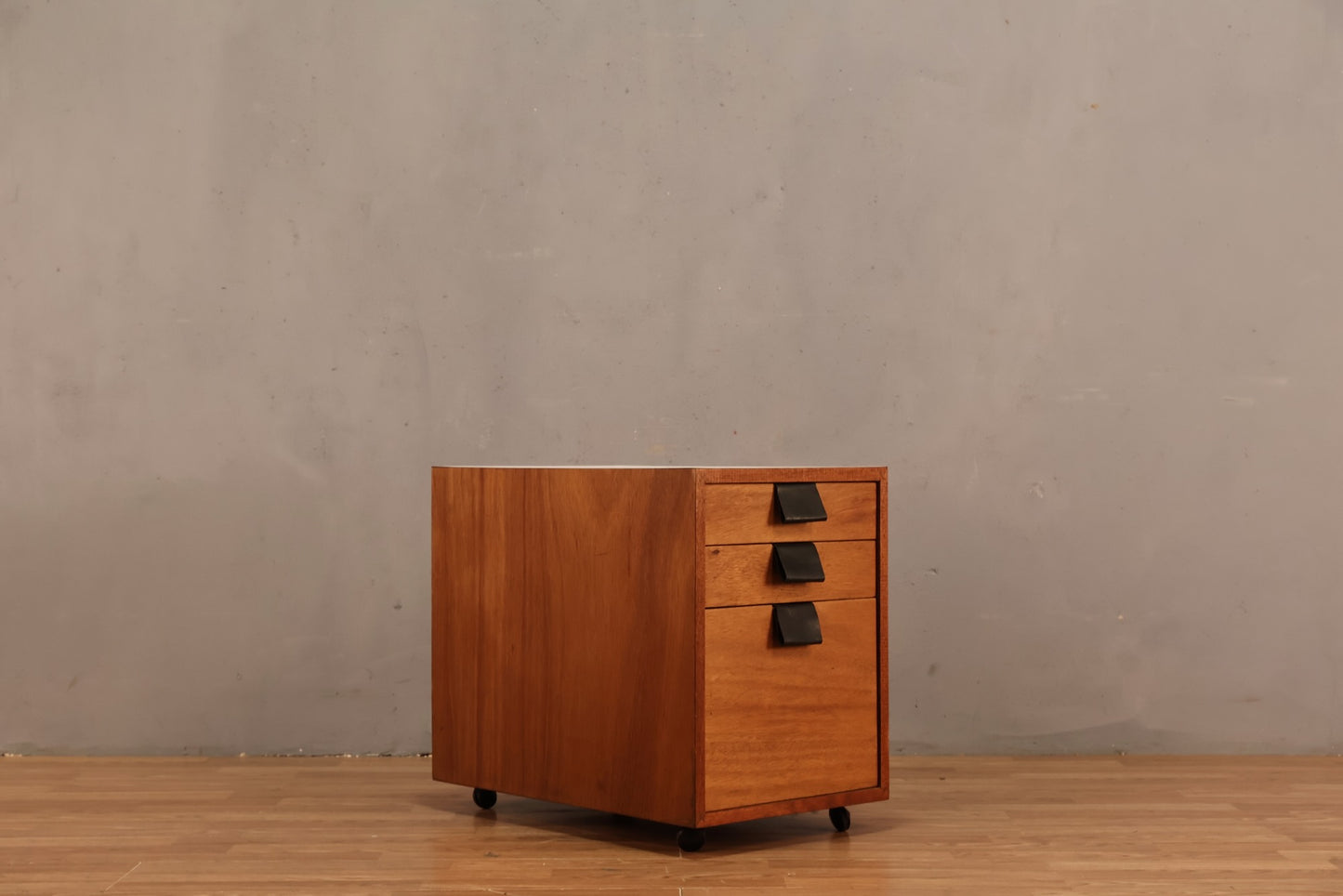 Compact Teak & Laminate File Cabinet