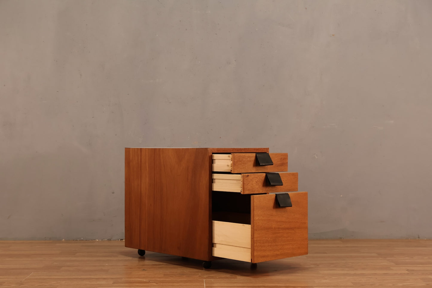 Compact Teak & Laminate File Cabinet