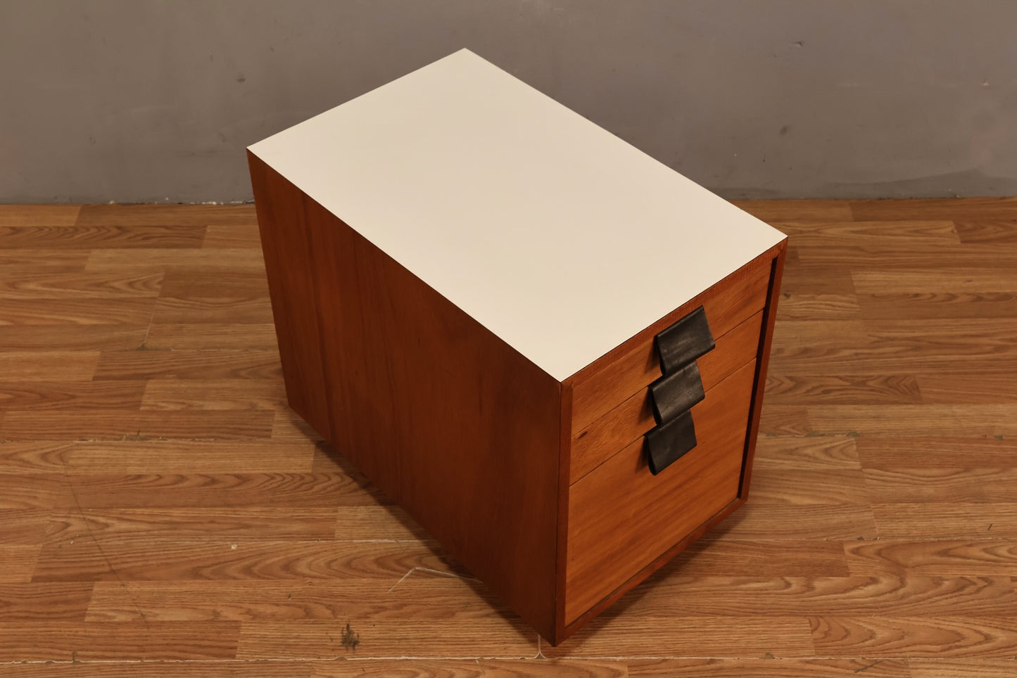 Compact Teak & Laminate File Cabinet