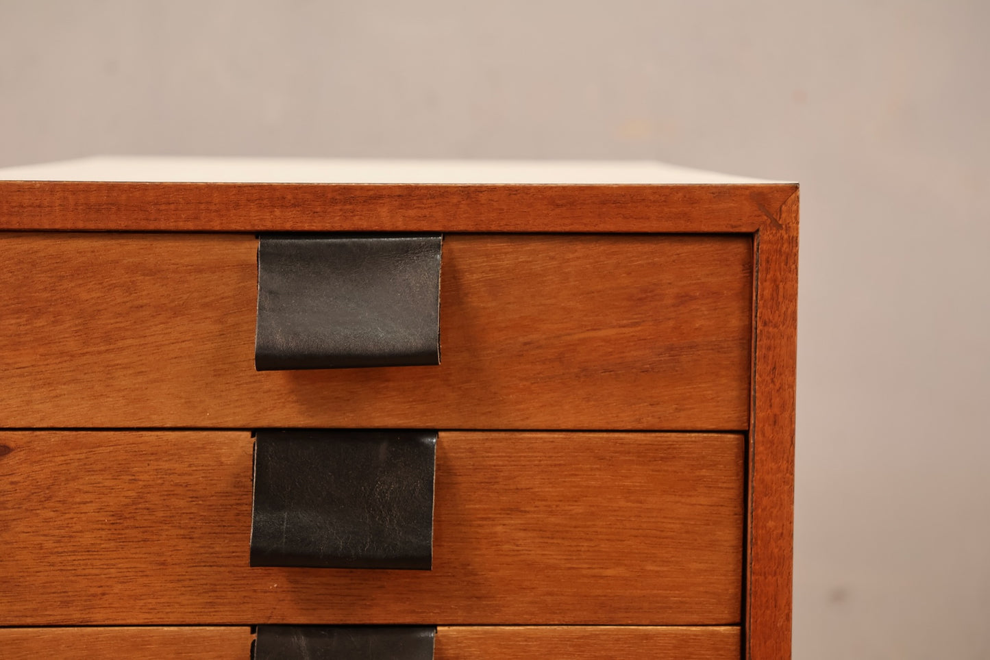 Compact Teak & Laminate File Cabinet